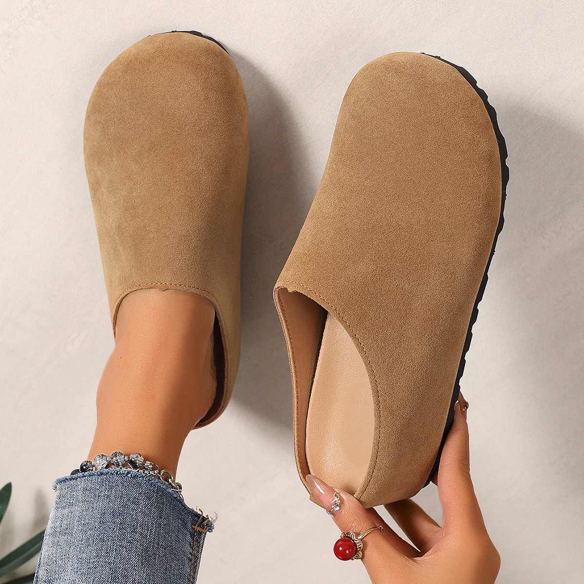 Round Toe Slip-Ons