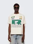 Rhude  High-Quality Double-Yarn Pure Cotton Casual Short-Sleeve T-Shirt (Unisex) — Featuring Graphic-Print Graffiti Logo