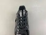 Maison Margiela Replica All-Black Glossy Leather Low-Top Sneakers (Style No. S58WS0109)