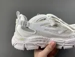 Off-White 24 Three-Arrow Hiking Platform Chunky Shoes, All White