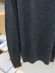 Dior monogrammed color-blocked embroidered wool knit sweater