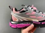 Off-White 24 Tri-Arrow Hiking Platform Chunky Shoes, Pink/Silver/Black