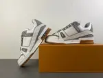 Louis Vuitton LV trainer, white-grey-brown