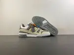 Louis Vuitton LV trainer, beige-grey, reflective LV collaboration.