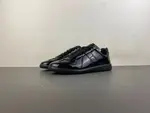 Maison Margiela Replica All-Black Glossy Leather Low-Top Sneakers (Style No. S58WS0109)