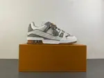 Louis Vuitton LV trainer, white-grey-brown