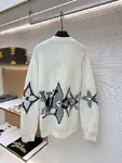 LOUIS VUITTON Ski Collection Patterned Single-Breasted Cardigan V-Neck Knit Sweater