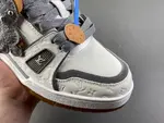 Louis Vuitton LV trainer, white-grey-brown