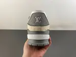 Louis Vuitton LV trainer, beige-grey, reflective LV collaboration.