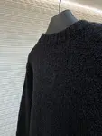 LOUIS VUITTON Jacquard Logo Knit Wool Cardigan