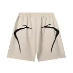 Hellstar  Shorts, Cement Print Distressed Loose Casual Shorts for Men and Women