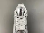 Air Jordan 4 Retro Diamond Silver Electroplated Colorway, Style Code FQ8138-092