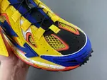 Off-White 24 Three-Arrow Hiking Platform Chunky Shoes in Yellow, Blue, Black, and Orange