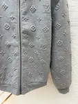 LOUIS VUITTON stand-up collar letter embossed jacket