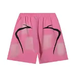 Hellstar  Shorts, Cement Print Distressed Loose Casual Shorts for Men and Women