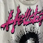 Hellstar Studios Heaven Sounds Like Short Sleeve Tee Shirt Cream Unisex
