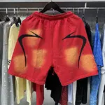 Hellstar  Shorts, Cement Print Distressed Loose Casual Shorts for Men and Women