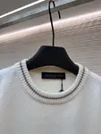 LOUIS VUITTON Letter Embroidery Color Block Striped Wool Knit Sweater