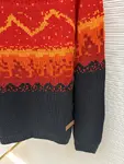 LOUIS VUITTON monogram patchwork jacquard chunky knit wool sweater