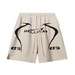 Hellstar  Shorts, Cement Print Distressed Loose Casual Shorts for Men and Women
