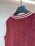 LOUIS VUITTON Letter Embroidery Floral Beaded Sequin Jacquard Knit Vest