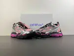 Off-White 24 Tri-Arrow Hiking Platform Chunky Shoes, Pink/Silver/Black