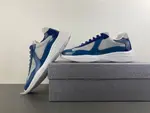 Prada America, royal blue and greyish white