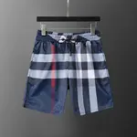 BUR*BERRY 2025 New Classic Plaid Print Beach Shorts