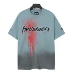 Hellstar Trendy Brand Pure Cotton T-Shirt Fabric: 32-count 250g washed combed double yarn pure cotton