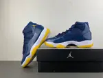 Air Jordan 11 Retro Legend Blue, White, Midnight Blue, White, and Yellow (Style Code: AT7802-115)