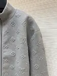 LOUIS VUITTON stand-up collar letter embossed jacket