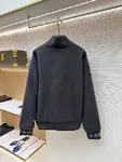 LOUIS VUITTON Stand Collar Jacquard Logo Fleece Jacket