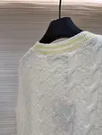 LOUIS VUITTON Letter Embroidery Floral Beaded Sequin Jacquard Knit Vest