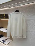 LOUIS VUITTON Letter Embroidery Color Block Striped Wool Knit Sweater