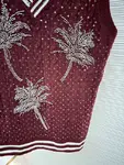LOUIS VUITTON Letter Embroidery Floral Beaded Sequin Jacquard Knit Vest