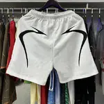 Hellstar  Shorts, Cement Print Distressed Loose Casual Shorts for Men and Women