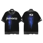 Hellstar Trendy Brand Pure Cotton T-Shirt Fabric: 32-count 250g washed combed double yarn pure cotton