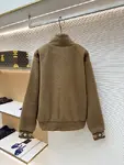 LOUIS VUITTON Stand Collar Jacquard Logo Fleece Jacket