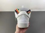 Lanvin White and gray rainbow stripes