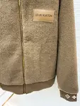 LOUIS VUITTON Stand Collar Jacquard Logo Fleece Jacket