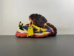 Off-White 24 Three-Arrow Hiking Platform Chunky Shoes in Yellow, Blue, Black, and Orange