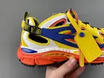 Off-White 24 Three-Arrow Hiking Platform Chunky Shoes in Yellow, Blue, Black, and Orange