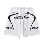 Hellstar  Shorts, Cement Print Distressed Loose Casual Shorts for Men and Women