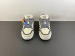 Louis Vuitton LV trainer, beige-grey, reflective LV collaboration.
