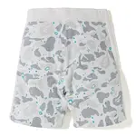 BAPE streetwear brand shark head glow-in-the-dark shorts with side paneling