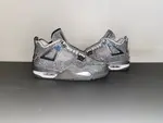 Air Jordan 4 Retro Diamond Silver Electroplated Colorway, Style Code FQ8138-092