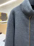 LOUIS VUITTON Stand Collar Jacquard Logo Fleece Jacket