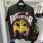 Hellstar Studios Evil Smile Short Sleeve Tee Shirt Washed Black