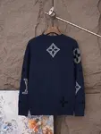 LV Intarsia Crew-Neck Wool Sweater