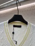 LOUIS VUITTON Letter Embroidery Floral Beaded Sequin Jacquard Knit Vest
